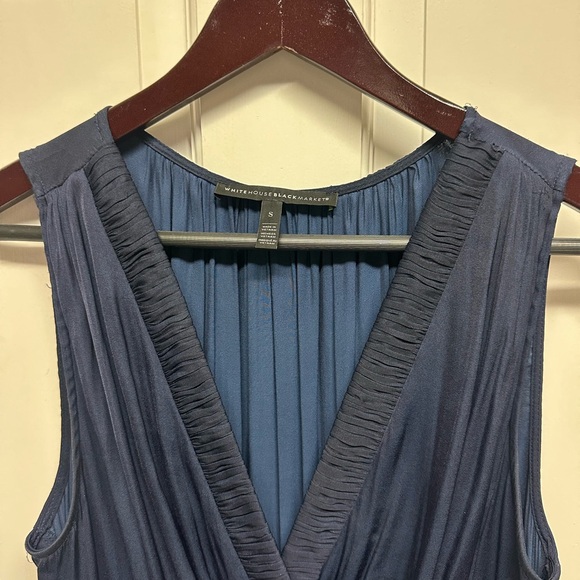 Navy Silk Dress - Picture 2 of 3